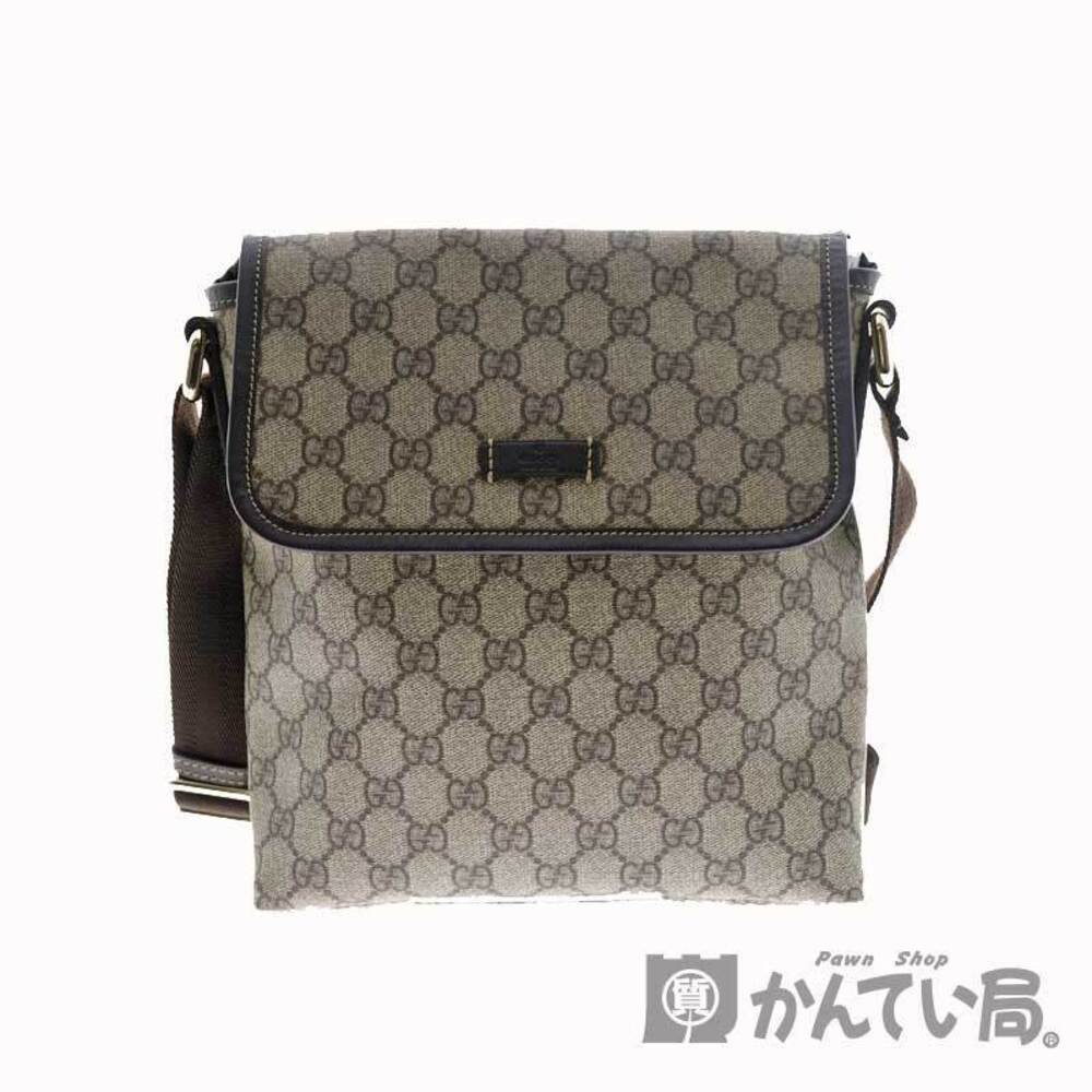 Gucci GG Supreme Bag Beige Brown Canvas GG